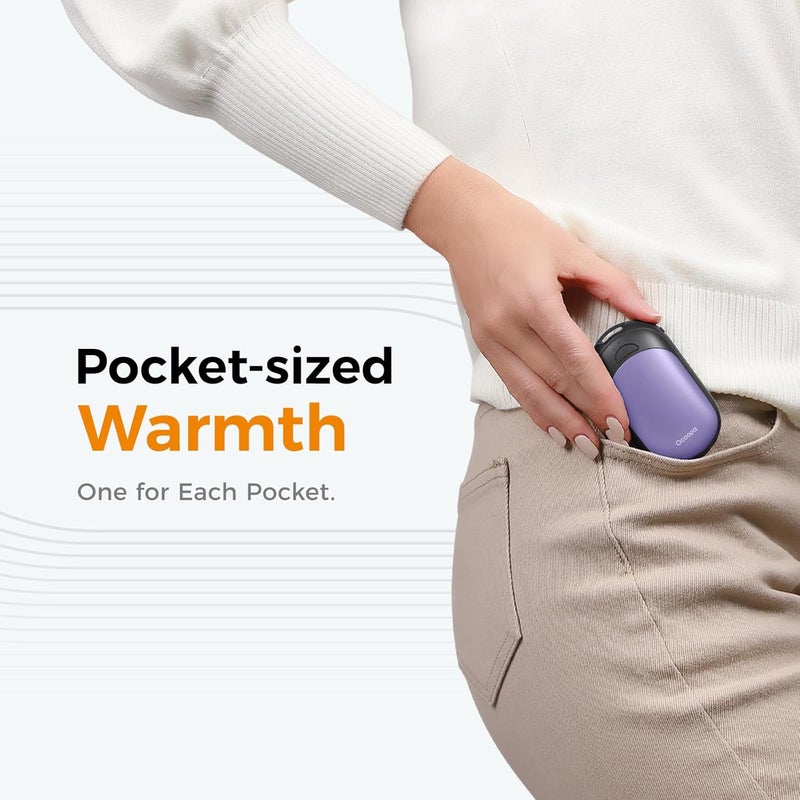 OCOOPA Magnetic Hand Warmers Rechargeable 2 Pack, Electric Handwarmers, Smart Heating UL Certified, 3-Settings,Portable Heater, Ultra Slim Pocket, Hunting Essentials, Gifts for Christmas Men, UT3 Lite - Image 4